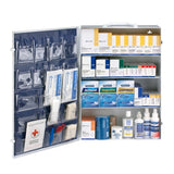 150 Person 4 Shelf First Aid Metal Cabinet, ANSI B+, Type I & II With Medication