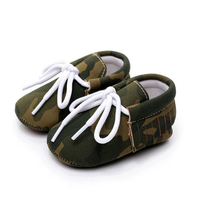 Leather Camouflage Baby Shoes