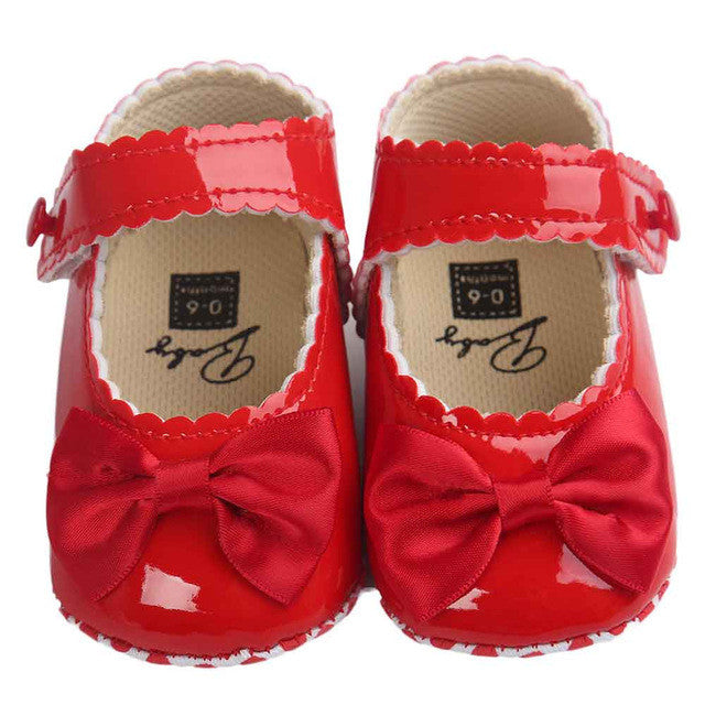 Baby Girl Bowknot Leather Shoes