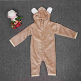 Autumn Winter Flannel Baby Boy Clothes Cartoon Animal Jumpsuit