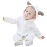 Autumn Winter Flannel Baby Boy Clothes Cartoon Animal Jumpsuit