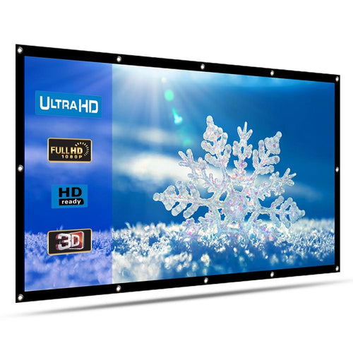 120'' Inch Projector Screen 16:9 HD 4K 3D Indoor Outdoor