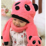 Autumn Winter Panda Warm Hat &Scarf Set