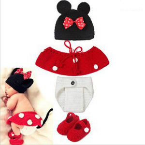 Mickey - Minnie - Super Heroes Baby Photography PropsCrochet Outfits