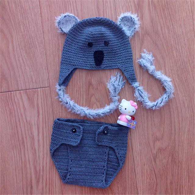 Soft Adorable Animal Photography Props Crochet Outfits